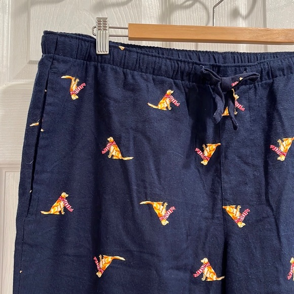 GAP Flannel Cotton Navy Dog Pj’s Pyjama Pants - Picture 4 of 11